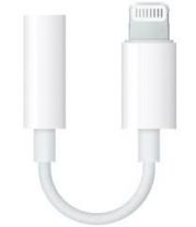 Apple Lightning to 3.5 mm Headphone Jack Adapter  White 