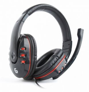 GEMBIRD Glossy Black, Gaming headset with volume control, Built-in microphone, 3.5 mm