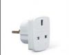 Bezvadu ierīces un gadžeti GEMBIRD AC power adapter, UK socket to EU Schuko plug, 7.5 A White, Travel ada...» 