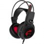 MSI DS502 Gaming Headset, Wired, Black / Red melns sarkans