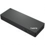Lenovo Universal Thunderbolt 4 Dock  Max displays: 4 / Max resolution: 8K / 60Hz / Supports: 4x4K / 60Hz or 1x8K / 1xEthernet LAN  RJ-45  / WiFi / 2xDP 1.4 / 1xHDMI 2.1 / 4xUSB 3.1  1 always-on  / 1xThunderbolt 4 downstream / 1xUSB-C / 1x3.5mm combo jack / Bluetooth / Input power: 135W / Output Power: 100W  Warranty 36 month s