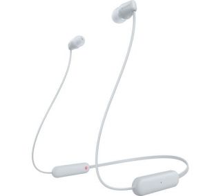 Sony WI-C100 Wireless In-Ear Headphones, White balts