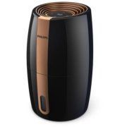 Philips HU2718 / 10	 Humidifier, 17 W, Water tank capacity 2 L, Suitable for rooms up to 32 m², NanoCloud technology, Humidification capacity 200 ml / hr, Black / Copper melns