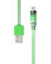 HOCO Universal 
 Micro Usb LED Touch UPM07 
 Green zaļš zaļš