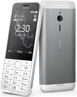 NOKIA 230 DS RM-1172 Silver sudrabs