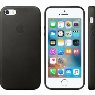 Apple Apple iPhone 5  /  SE  /  5s Leather Case - Black MMHH2ZM / A melns