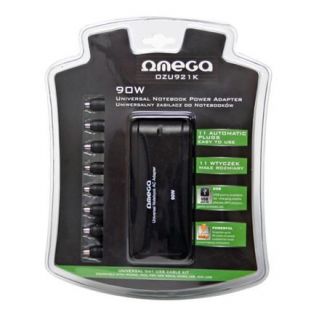 Omega Universal Universal NoteBook Power Adapter 2in1 + Mobile Cable Kit OZU921K Black melns