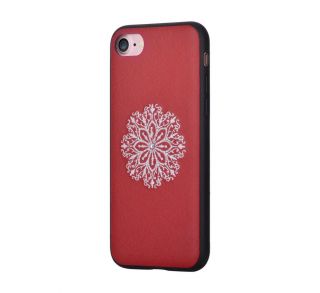 - Devia 
 Apple 
 iPhone 7 / 8 Flower Embroidery Case 
 Red sarkans