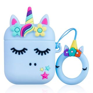 - iLike 
 
 Cute Unicorn Airpods Case 1&2 
 Blue zils