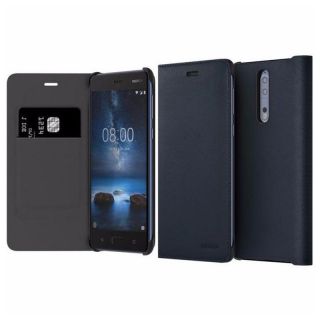 NOKIA 8 Leather Flip Cover CP-801 Blue zils