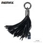 Remax Remax Apple Tassels Ring Data Cable for Lightning Black