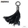 Remax Tassels Ring Data Cable for Lightning Black melns