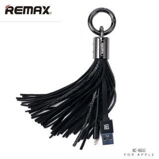 Remax Tassels Ring Data Cable for Lightning Black melns
