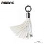 Remax Tassels Ring Data Cable for iPhone White balts