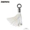 Aksesuāri Mob. & Vied. telefoniem Remax Tassels Ring Data Cable for iPhone White balts 