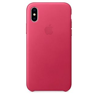 Apple iPhone X Leather Case MQTJ2ZM / A Pink Fuchsia rozā
