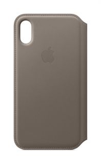 Apple iPhone X Leather Folio MQRY2ZM / A Taupe
