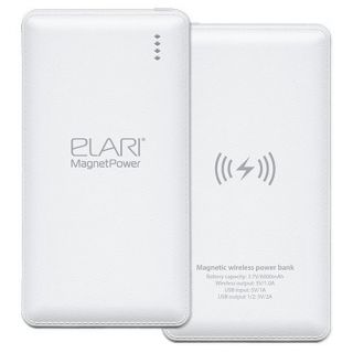 Elari Wireless Magnetic Charging Powerbank MP-38 7800mAh White balts