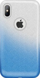 GreenGo GreenGo Apple iPhone X / Xs Gradient Glitter 3in1 Case Blue zils