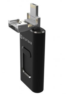 Evelatus USB Flash 4in1 64GB EFD03  USB,Micro,Type C and iPhone  Black