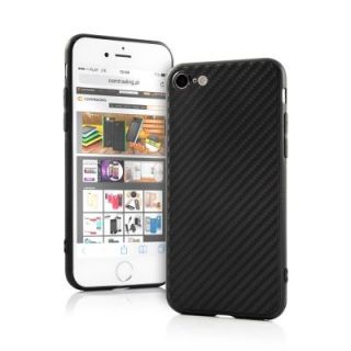 - ILike iPhone XR 6,1'' Carbon Feber Back Case Black melns