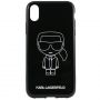 - Karl Lagerfeld iPhone XR PC / TPU Glitter Ikonik White Outline Black