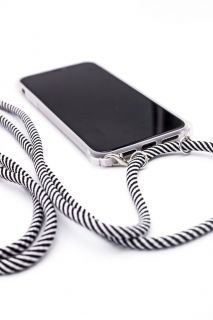 Evelatus Evelatus Apple iPhone 11 Pro Case with rope Black Stripes Transparent melns