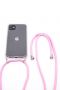 Evelatus iPhone X / XS Case with rope Stripes Pink Transparent rozā