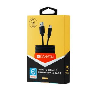 CANYON TYPE-C USB STANDARD CABLE, LENGTH 1M Black melns