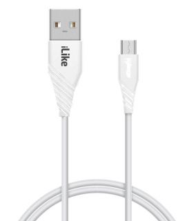- iLike Charging Cable for MicroUSB ICM01 White balts