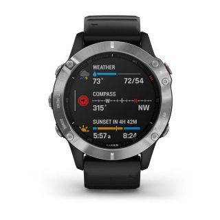 Garmin Fenix 6 Silver w / Black Band GPS sudrabs melns