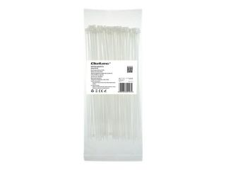 - Qoltec 52195 Zippers 2.5 200 100pcs nylon UV White