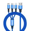 Aksesuāri Mob. & Vied. telefoniem - Charging Cable 3 in 1 CCI02 Blue zils 