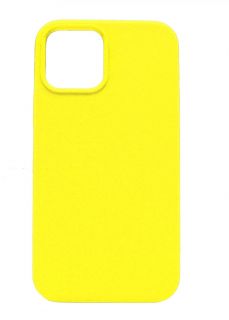 Evelatus iPhone 12 mini Premium mix solid Soft Touch Silicone case Lemon Yellow dzeltens