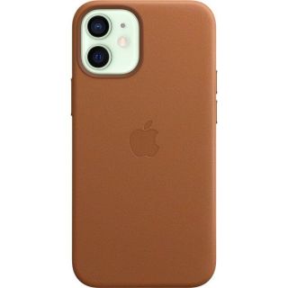 Apple Leather Case with MagSafe for iPhone 12 mini Saddle Brown brūns