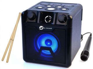 - N-Gear Portable Bluetooth Cube Drum Speaker The Drum Block Black melns