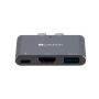CANYON DS-1 Multiport Docking Station with 3 port Space Gray pelēks