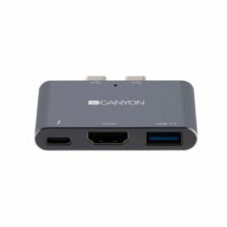 CANYON DS-1 Multiport Docking Station with 3 port Space Gray pelēks