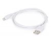 Беспроводные устройства и гаджеты - Cablexpert 
 
 8-pin sync and charging cable, white, 1 m 