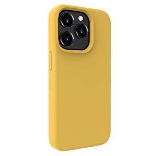 Evelatus iPhone 15 Pro Premium Soft Touch Silicone Case Gold zelts