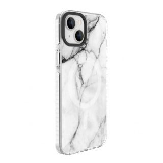 Evelatus Evelatus 
 Apple 
 iPhone 15 Plus PC+TPU With MagSafe Customized Print 
 Marble White balts