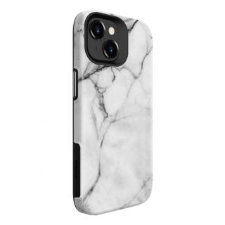 Evelatus iPhone 15 Armor case TPU+PC Customized Print Design Marble White balts