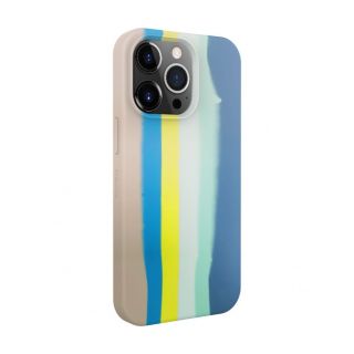 Evelatus iPhone 15 Pro Silicone case Multi-Colored Blue Pink