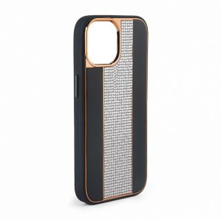 - iLike 
 Apple 
 iPhone 15 Pro Max Diamonds and Leather Case 
 Black melns