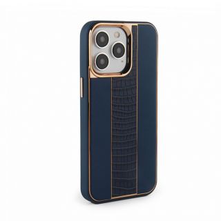 - iPhone 15 Pro Max Leather Case Customized Midnight Blue zils