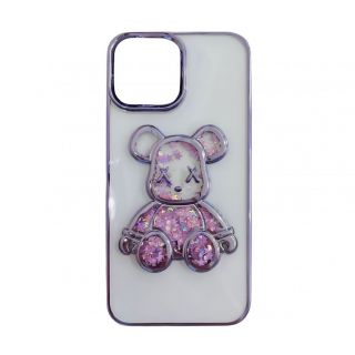 - iLike 
 Apple 
 iPhone 13 Silicone Case Print Desire Bear 
 Purple purpurs