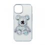- iLike 
 Apple 
 iPhone 14 Silicone Case Print Desire Bear 
 Silver sudrabs