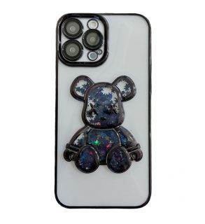 - iLike 
 Apple 
 iPhone 14 Pro Silicone Case Print Desire Bear 
 Black melns