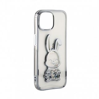 - iLike 
 Apple 
 iPhone 15 Pro Silicone Case Print Desire Rabbit 
 Silver sudrabs