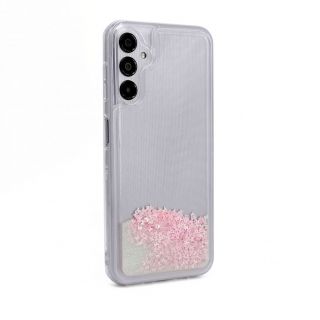 - Galaxy A14 5G Silicone Case Water Glitter Pink rozā
